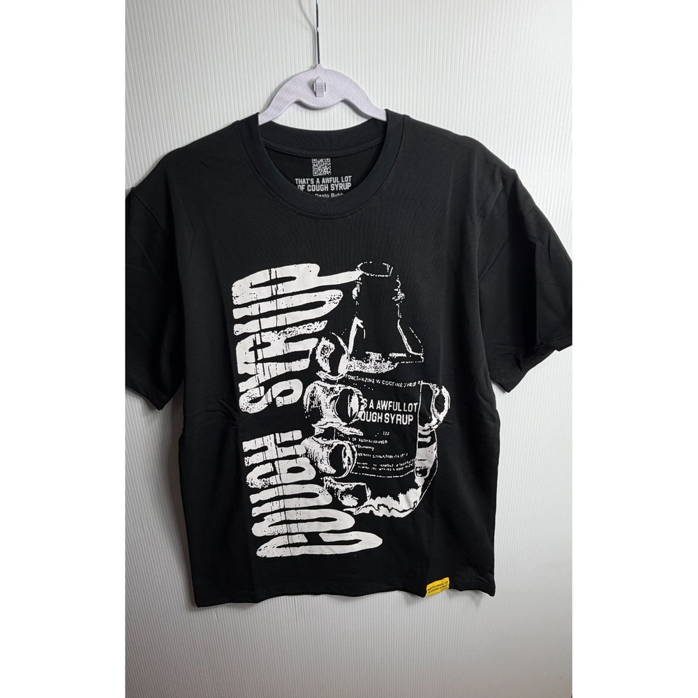 That's A Awful Lot Of Cough Syrup Shirt Mens S Black Graphic Streetwear Goth